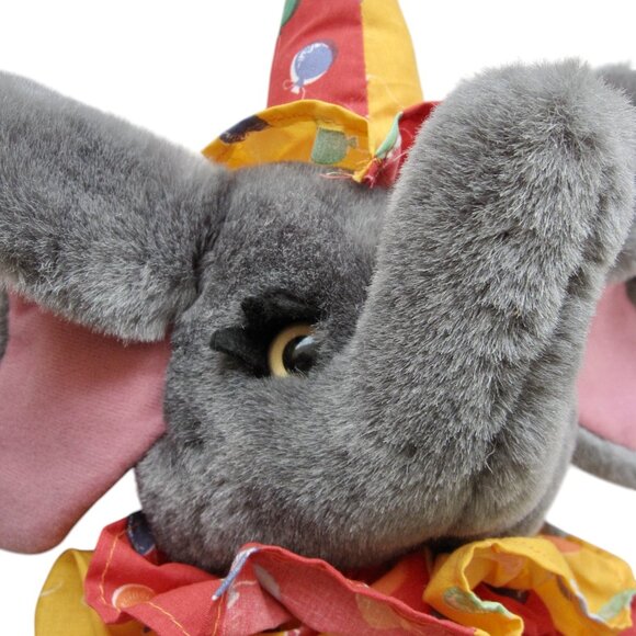 NOS Vintage 90s KellyToy Plush Elephant Clown w Birthday Cake Kuddle Me Tag - Picture 2 of 11